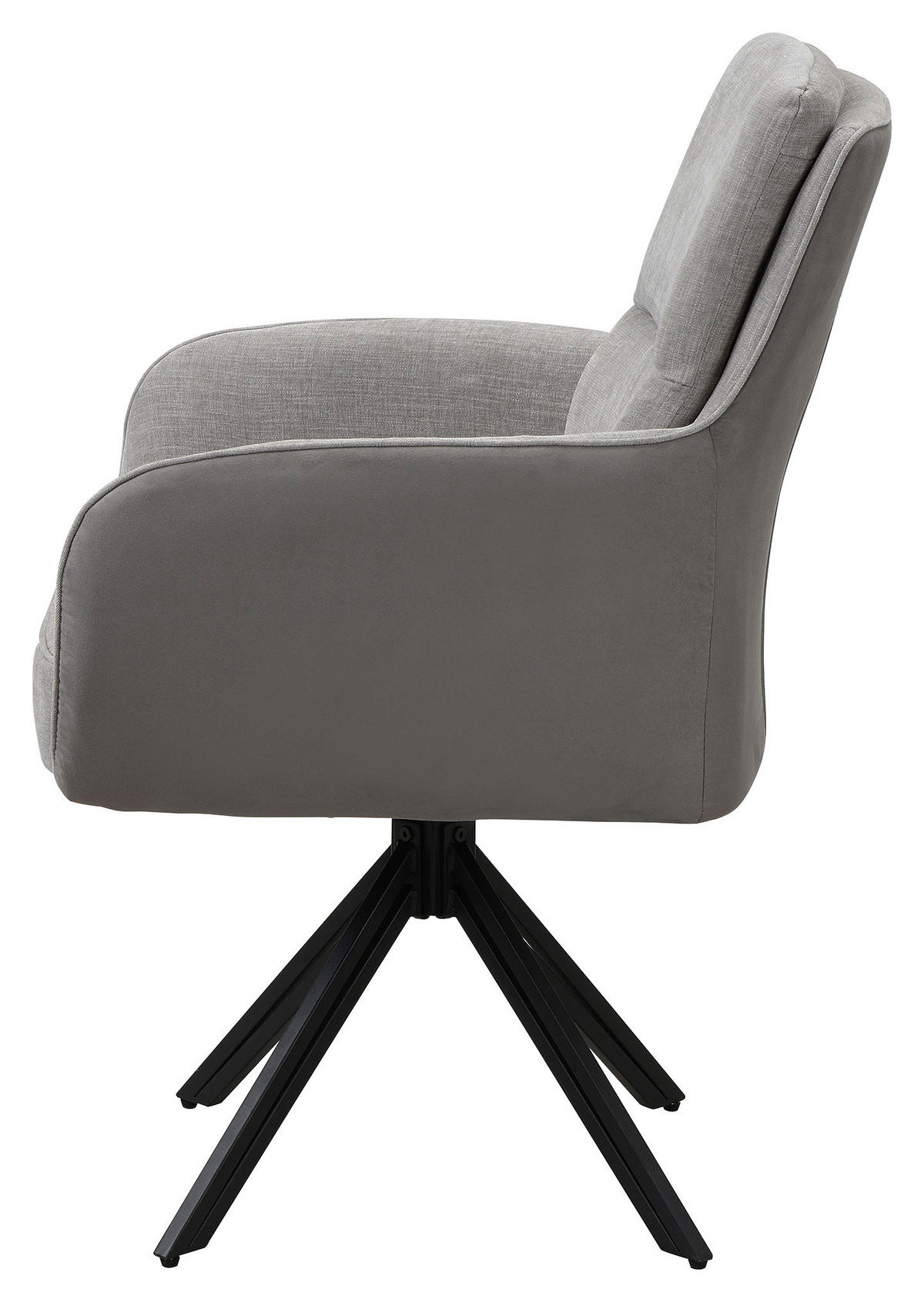 Stuhl TINO schwarz grau Metall Microfaser B/H/T: ca. 62x94x70 cm TINO - schwarz/grau (62,00/94,00/70,00cm) - byLIVING