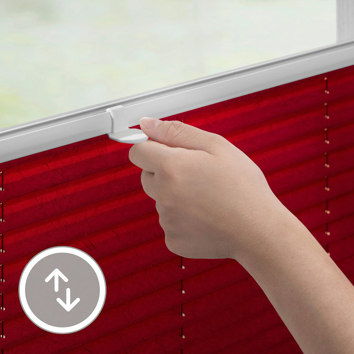 LICHTBLICK Spannplissee brombeer B/L: ca. 95x130 cm Plissee_Klemmfix - brombeer (95,00/130,00cm) - LICHTBLICK