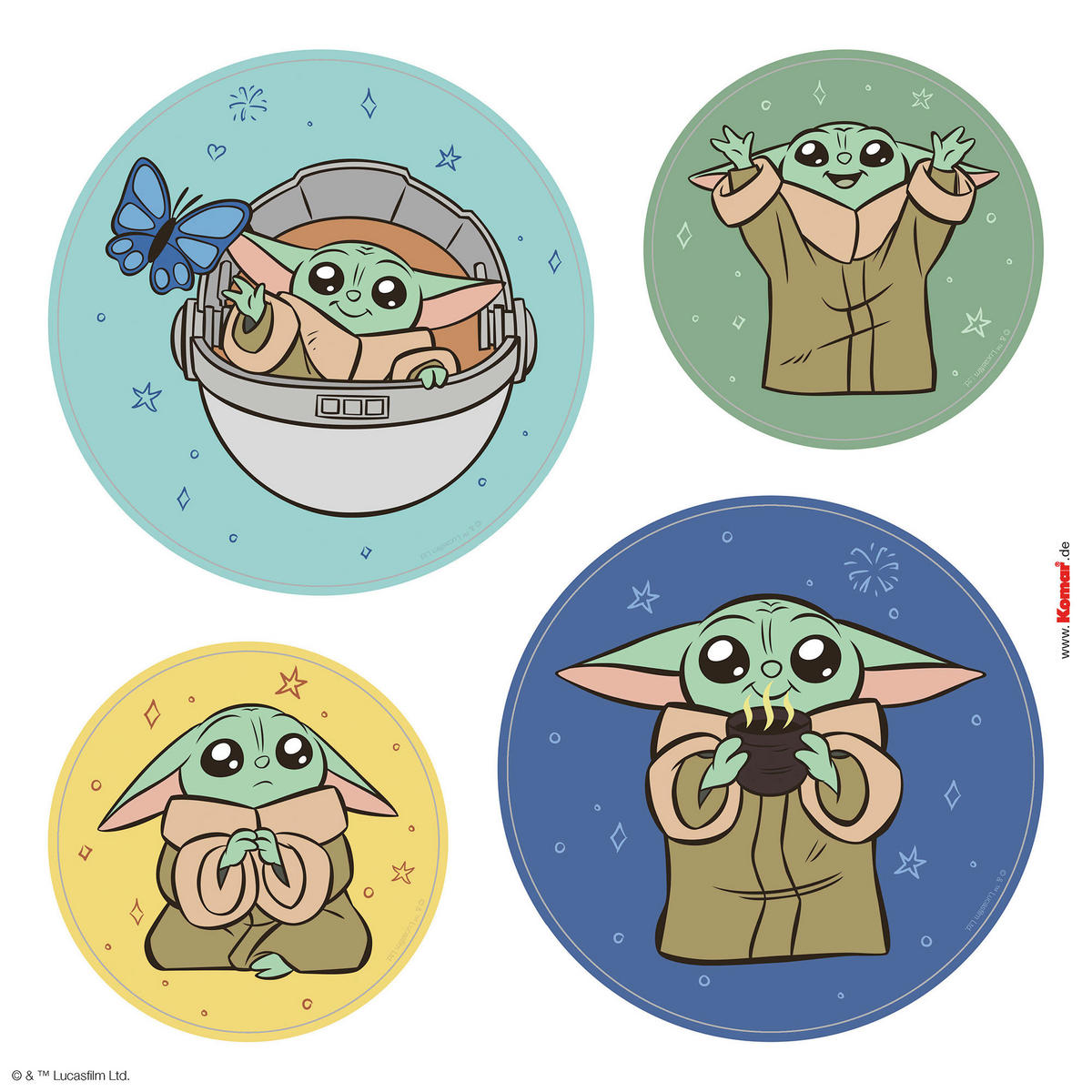 Komar Fenstersticker Grogu Padawan  Grogu Padawan B/L: ca. 30x30 cm Grogu Padawan - (30,00/30,00cm) - Komar