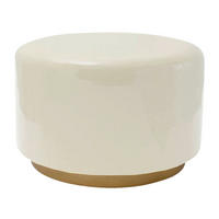 360 Living Hocker Artisse 251 elfenbein gold Metall H/D: ca. 43x51,5 cm Artisse 251 - gold/elfenbein (51,50/43,00cm) - 360 Living