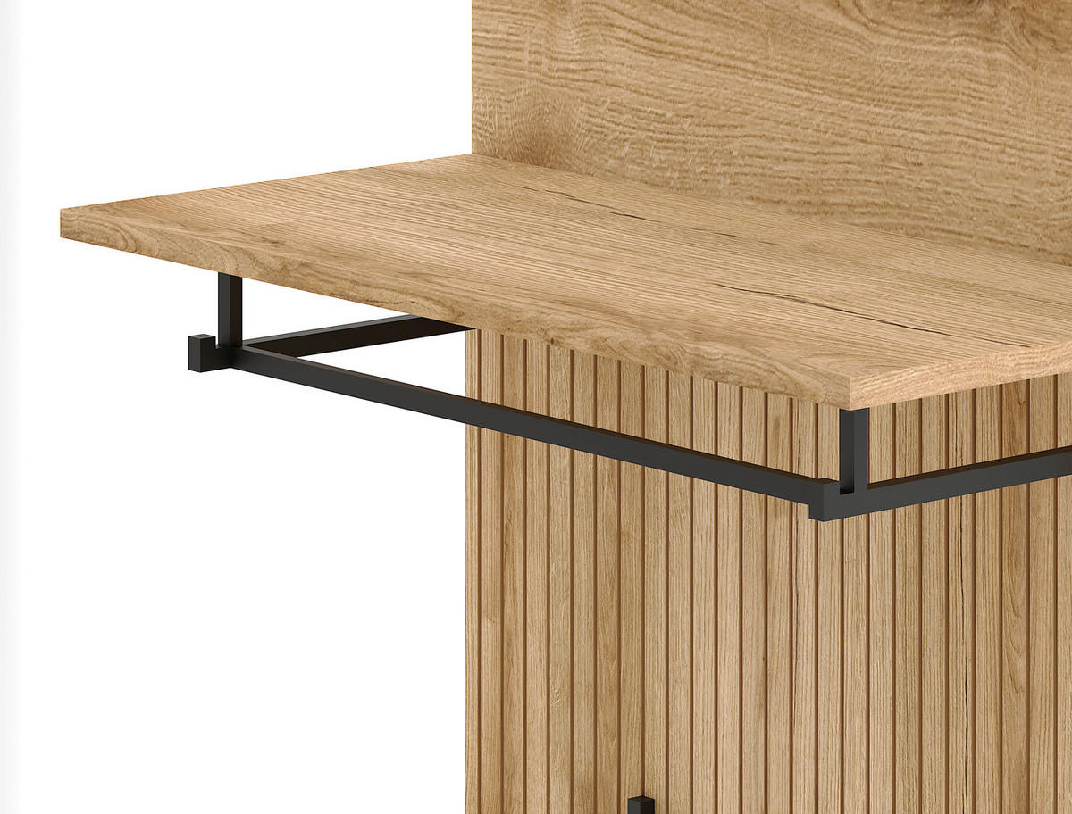 Garderobe NORDIC Eiche Evoke Oak Nachbildung grau B/H/T: ca. 65x204x40 cm NORDIC - Eiche/grau (65,00/204,00/40,00cm) - WIPMEB