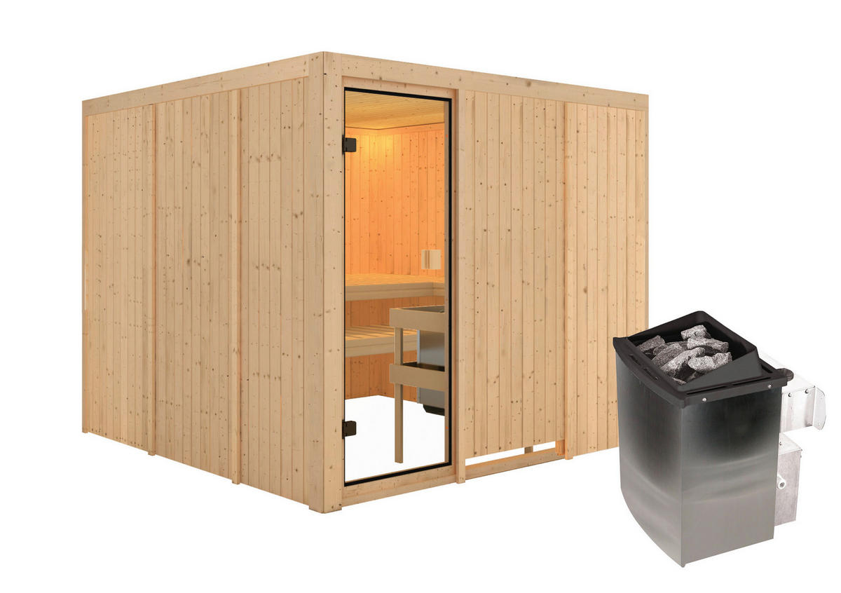 Karibu Sauna Ervin Front B/H/T: ca. 231x198x231 cm Ervin Front - (231,00/198,00/231,00cm) - Karibu