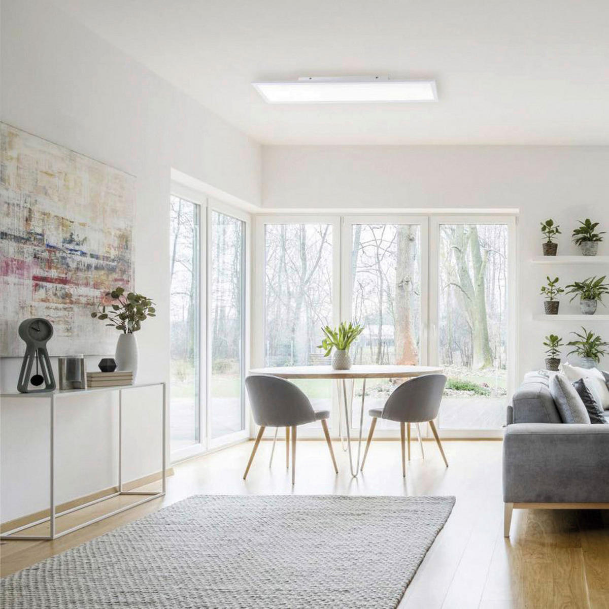 Just Light Smarte Deckenleuchte 14682-16 LED-Deckenleuchte_Flat - (100,00cm) - Just Light