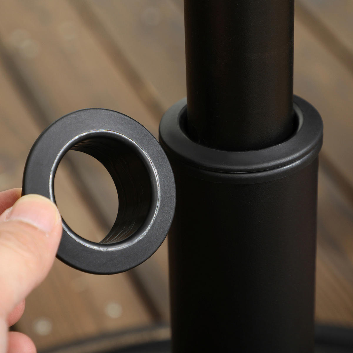 Outsunny Schirmständer bronze Polypropylen B/H/L: ca. 53,5x53,5x33 cm Sonnenschirmständer - bronze (33,00/53,50/53,50cm) - Outsunny