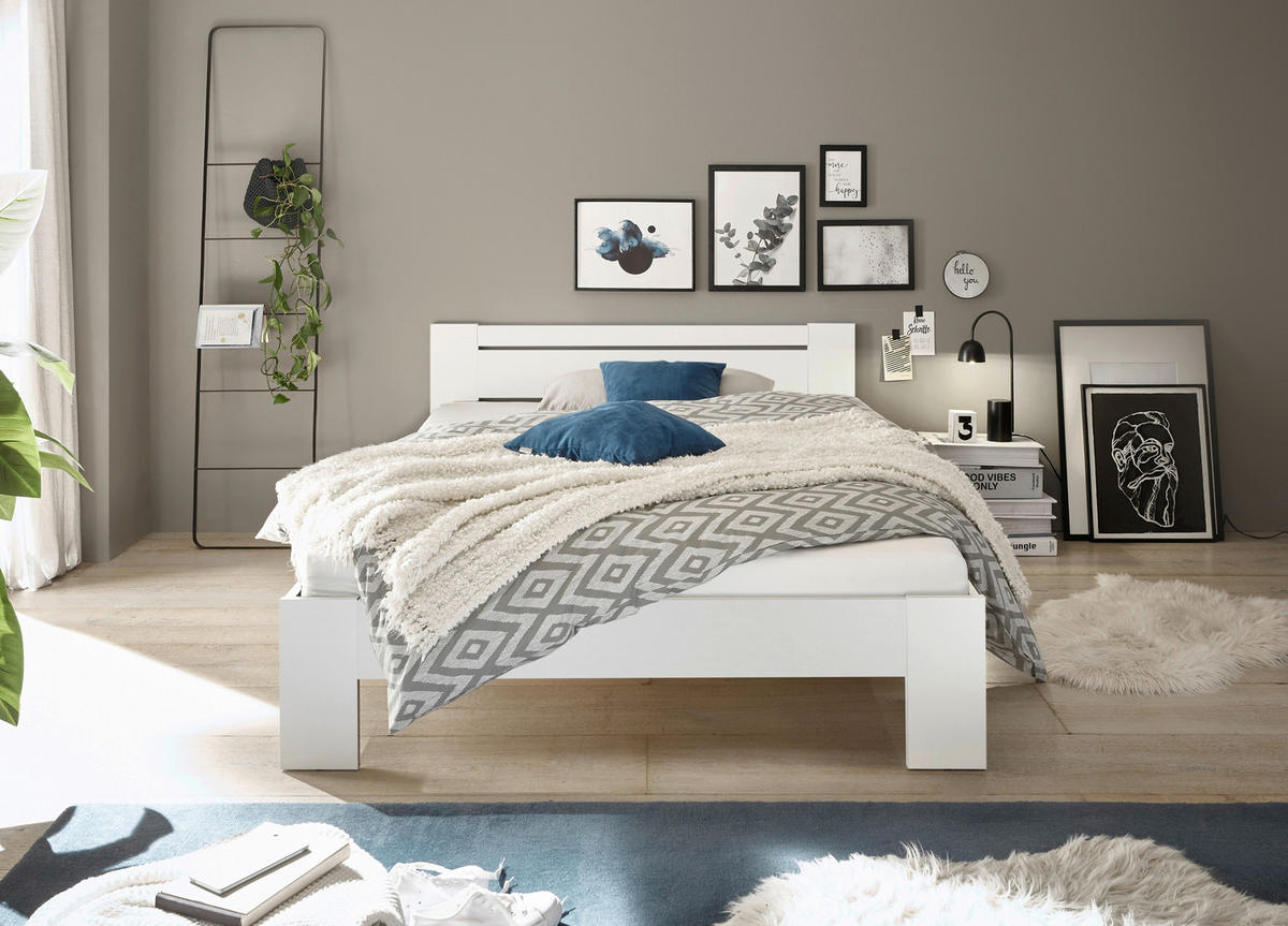 Futonbett Cannes weiß Liegefläche B/L: ca. 140x200 cm Cannes - weiß (145,00/71,00/204,00cm)