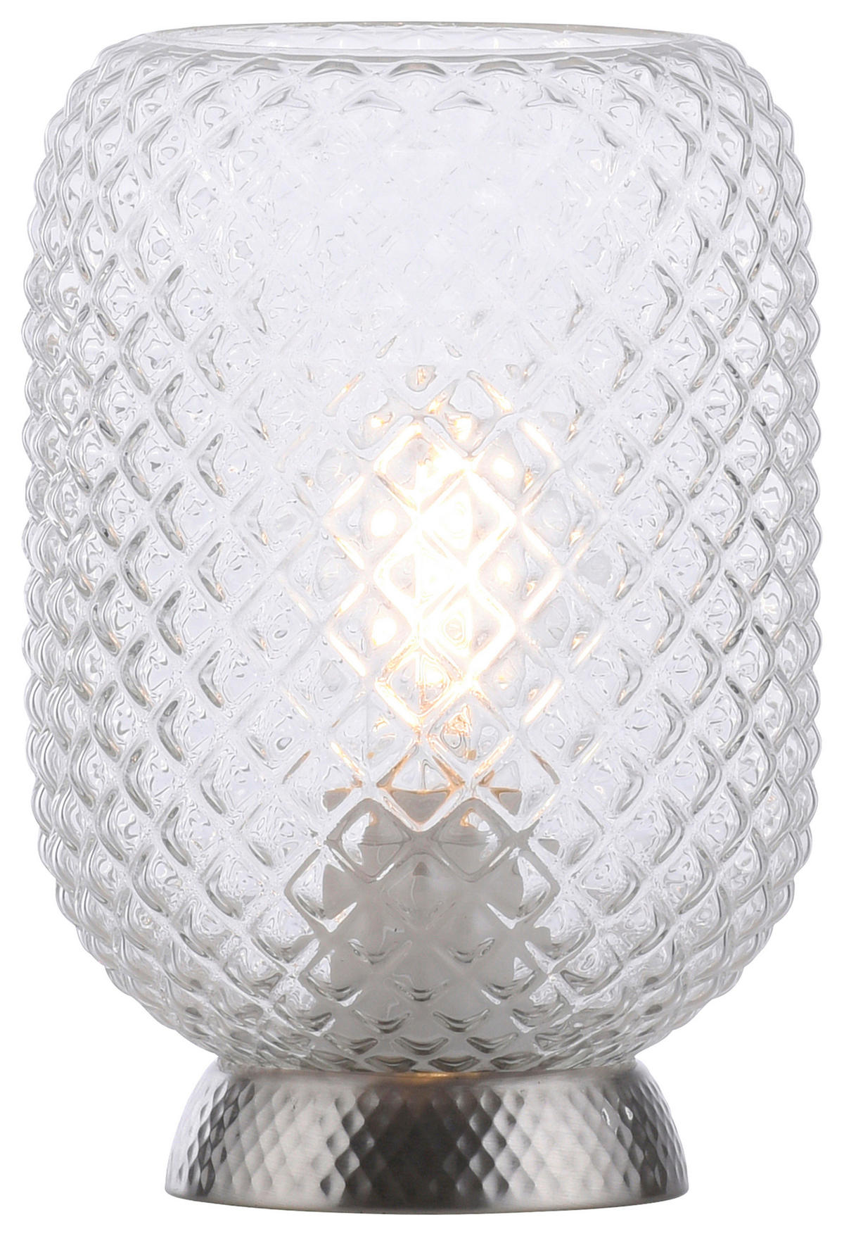 Just Light Tischleuchte 14906-55 Stahl Rauchglas H/D: ca. 23x15 cm E27 1 Brennstellen REISHI - Stahl (15,00/23,00cm) - Just Light