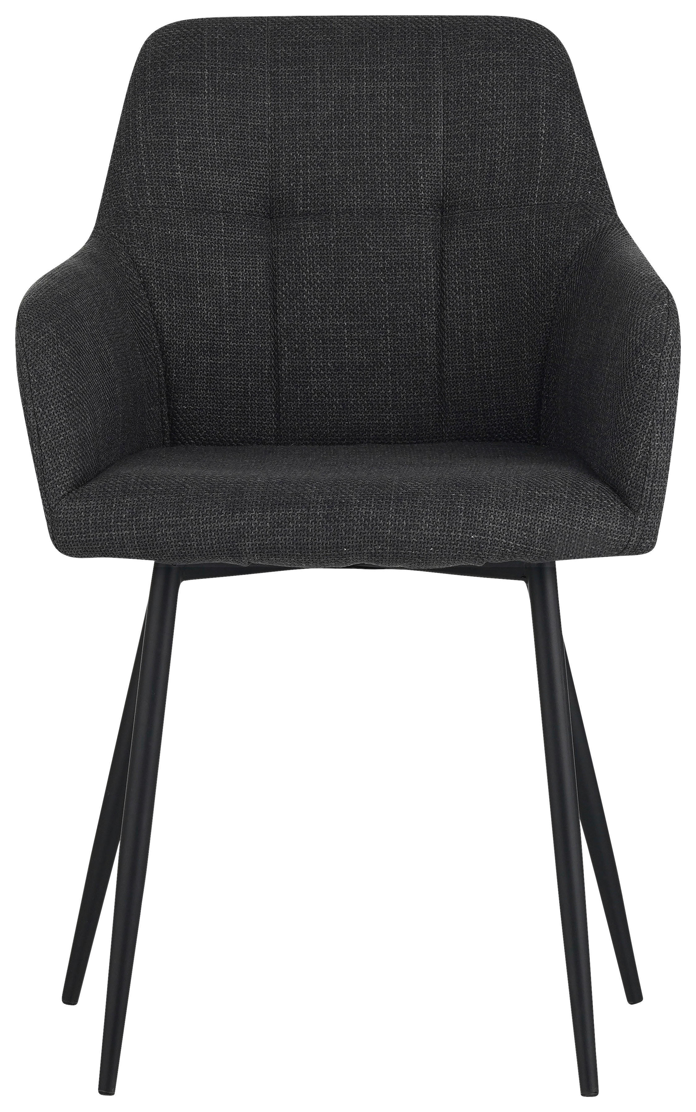 Armlehnstuhl Maria anthrazit Microfaser Webstoff B/H/T: ca. 55x84x61 cm Maria - anthrazit (55,00/84,00/61,00cm) - Hela