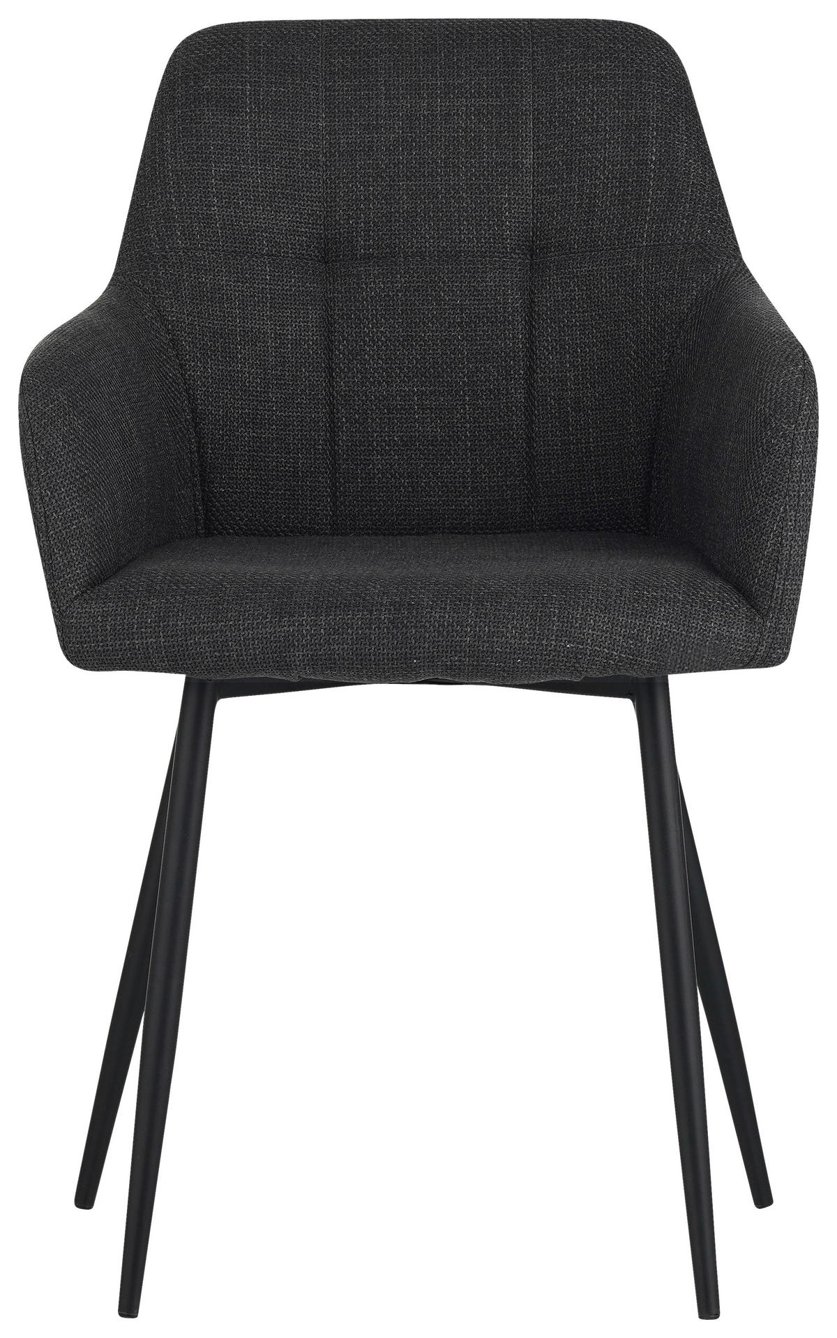 Armlehnstuhl Maria anthrazit Microfaser Webstoff B/H/T: ca. 55x84x61 cm Maria - anthrazit (55,00/84,00/61,00cm) - Hela