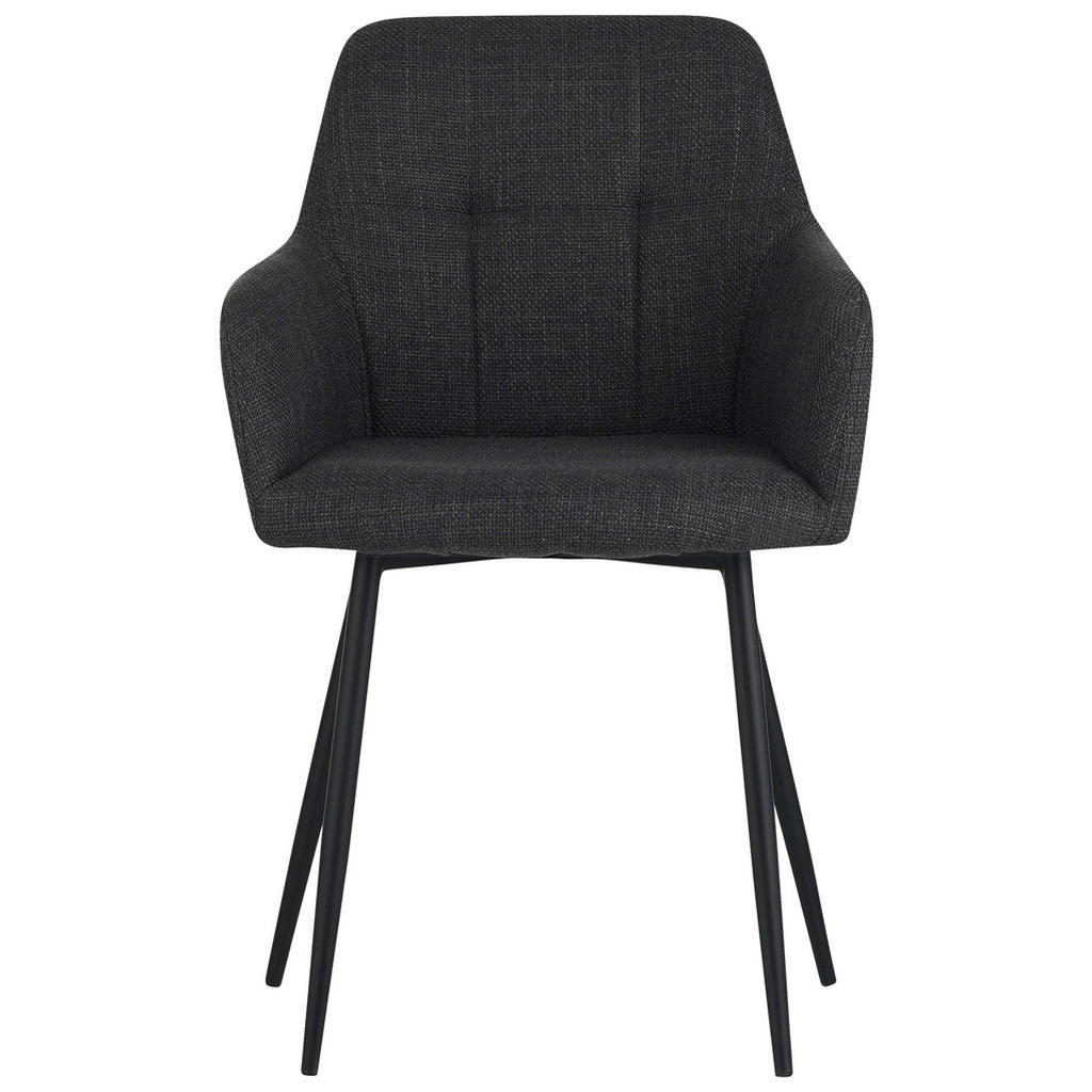 Thumbnail - Armlehnstuhl Maria anthrazit Microfaser Webstoff B/H/T: ca. 55x84x61 cm