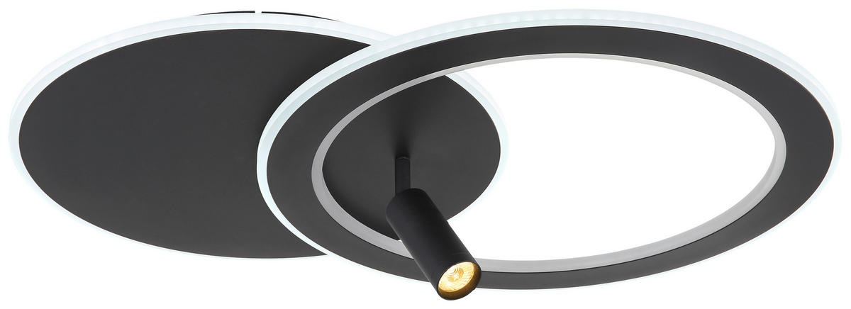 GLOBO Deckenleuchte 67304D1 MARIAN - schwarz/Opal (69,50/49,20/13,50cm) - GLOBO