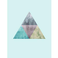 Komar Poster Triangles Top Blue Abstrakt B/L: ca. 30x40 cm Triangles Top Blue - (30,00/40,00cm) - Komar