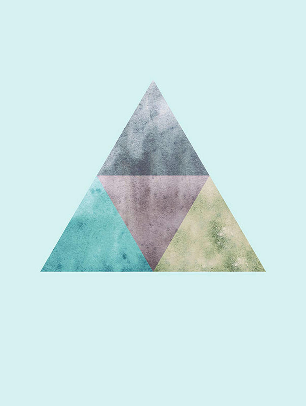 Komar Poster Triangles Top Blue Abstrakt B/L: ca. 30x40 cm Triangles Top Blue - (30,00/40,00cm) - Komar