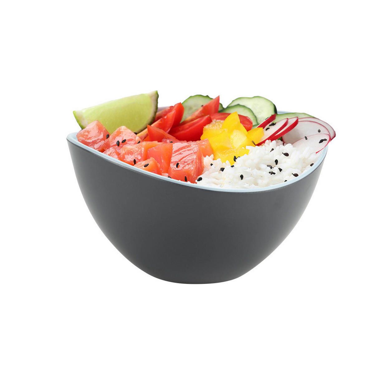 Kesper Schale multicolor Melamin B/H/L: ca. 12x11x20 cm Obst-/u.Salatschale_3erSet - multicolor (20,00/12,00/11,00cm) - Kesper