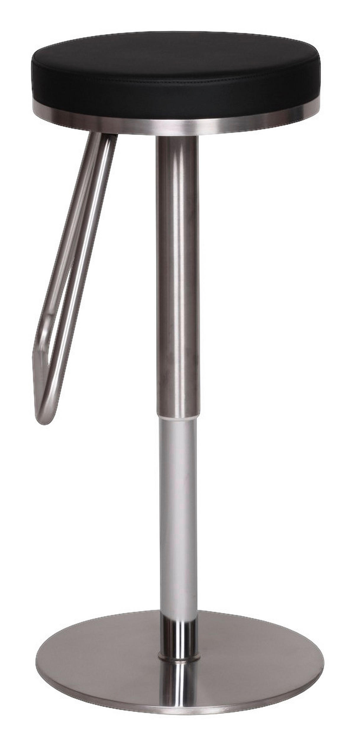 Barhocker schwarz Edelstahl Kunstleder Edelstahl B/H/T: ca. 39x54x39 cm Edelstahl Barhocker Durable M6 - schwarz/Edelstahl (39,00/54,00/39,00cm) - Wohnling