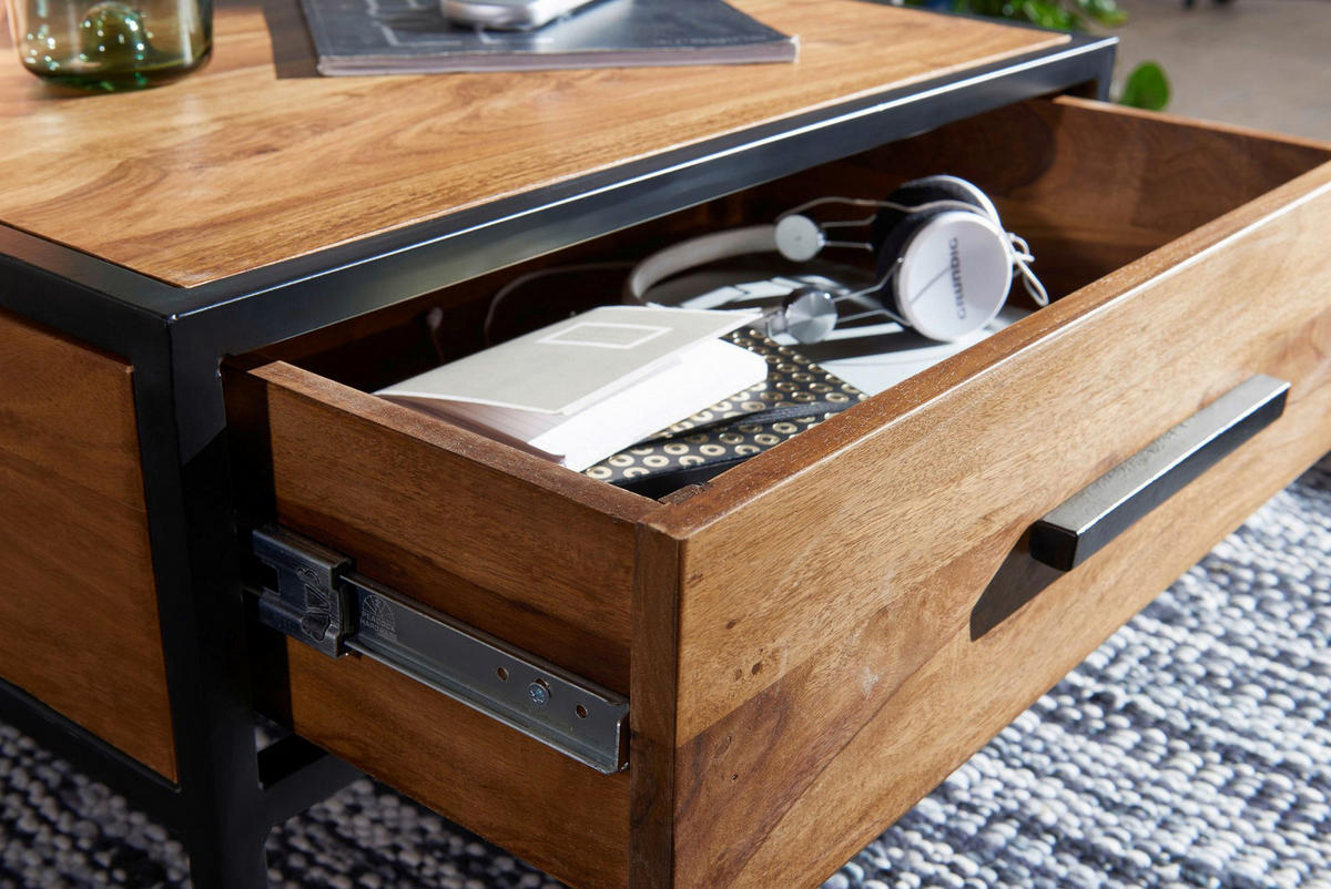 Couchtisch braun B/H/T: ca. 65x38x65 cm Couchtisch - braun (65,00/38,00/65,00cm) - Wohnling