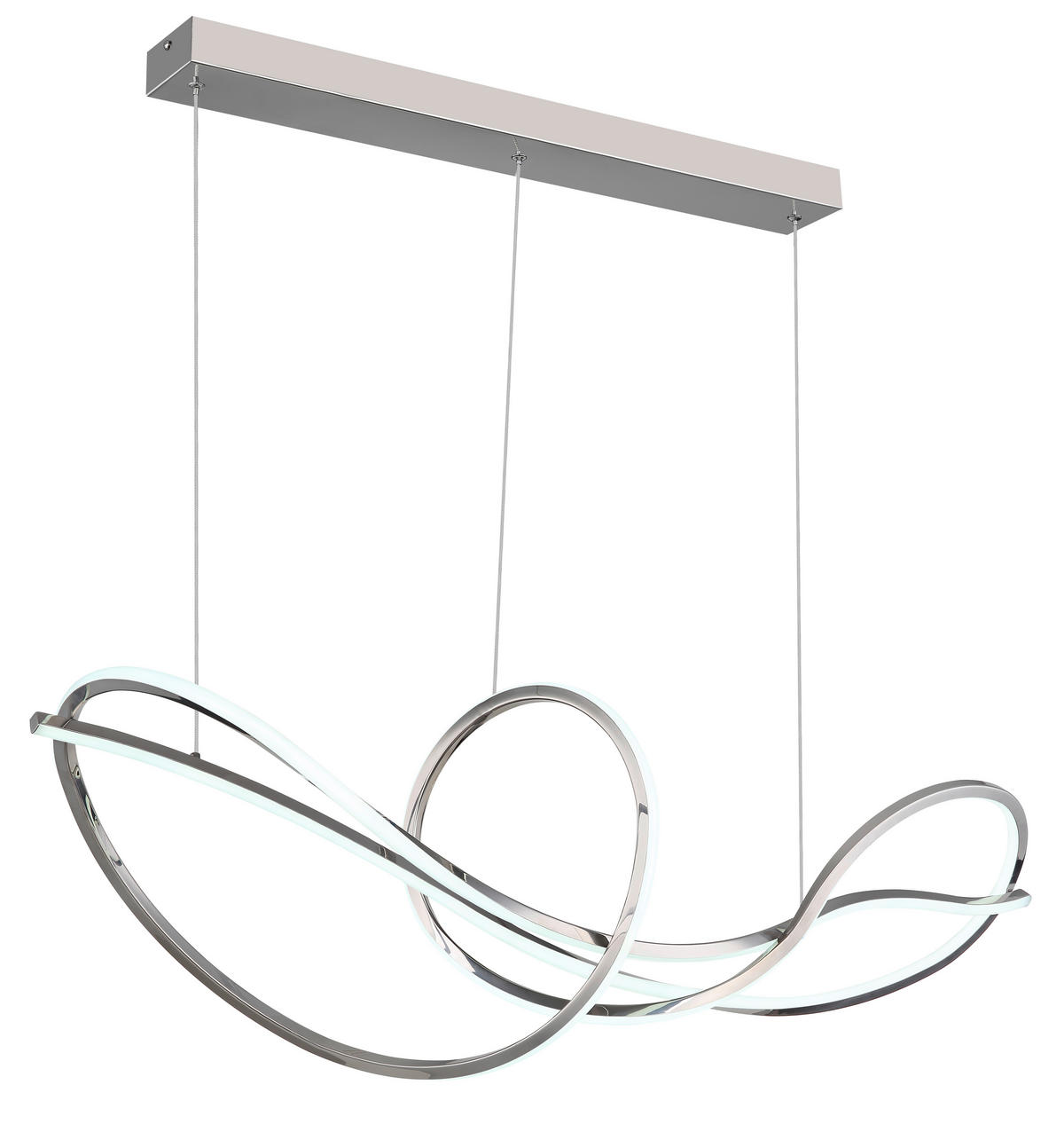 GLOBO Pendelleuchte Iduna - Opal/Chrom (110,00/120,00/33,00cm) - GLOBO