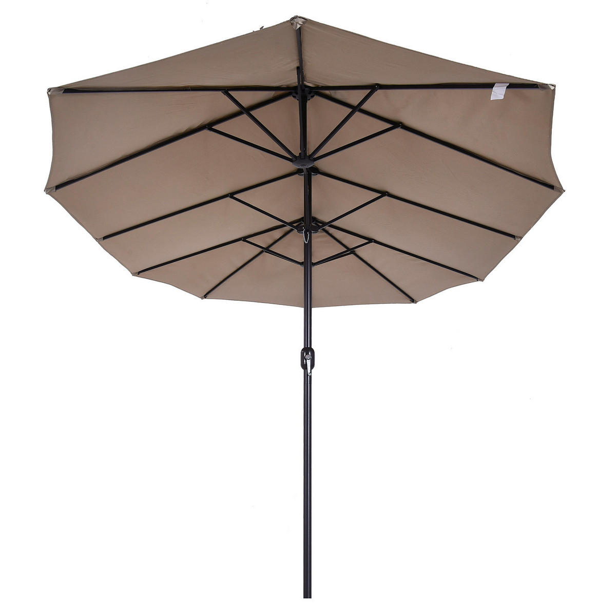 Outsunny Marktschirm café braun Metall B/H/L: ca. 270x240x460 cm Marktschirm - café braun (460,00/270,00/240,00cm) - Outsunny