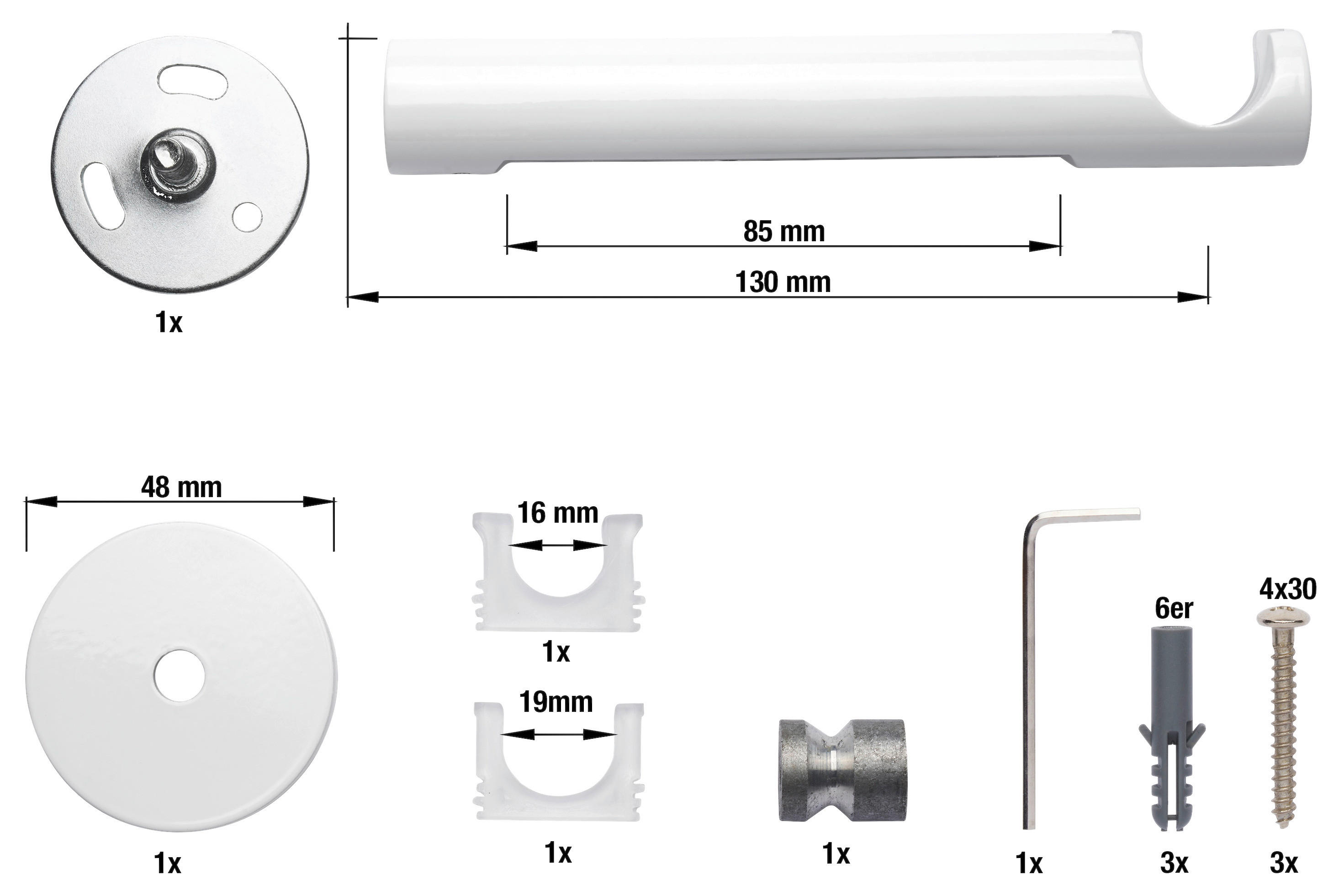 ondeco Träger smart smart - weiß (13,50cm) - ondeco