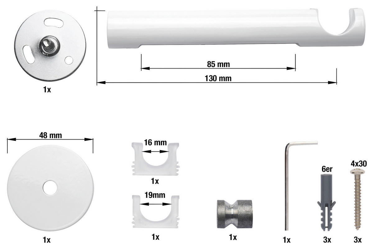 Träger smart smart - weiß (13,50cm) - ondeco