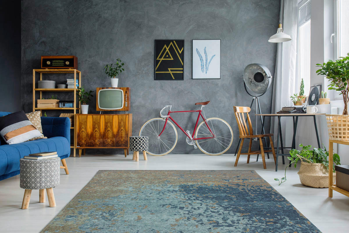 360Living Teppich Blaze Multi B/L: ca. 155x230 cm Blaze - blau/Multi (155,00/230,00cm) - 360Living