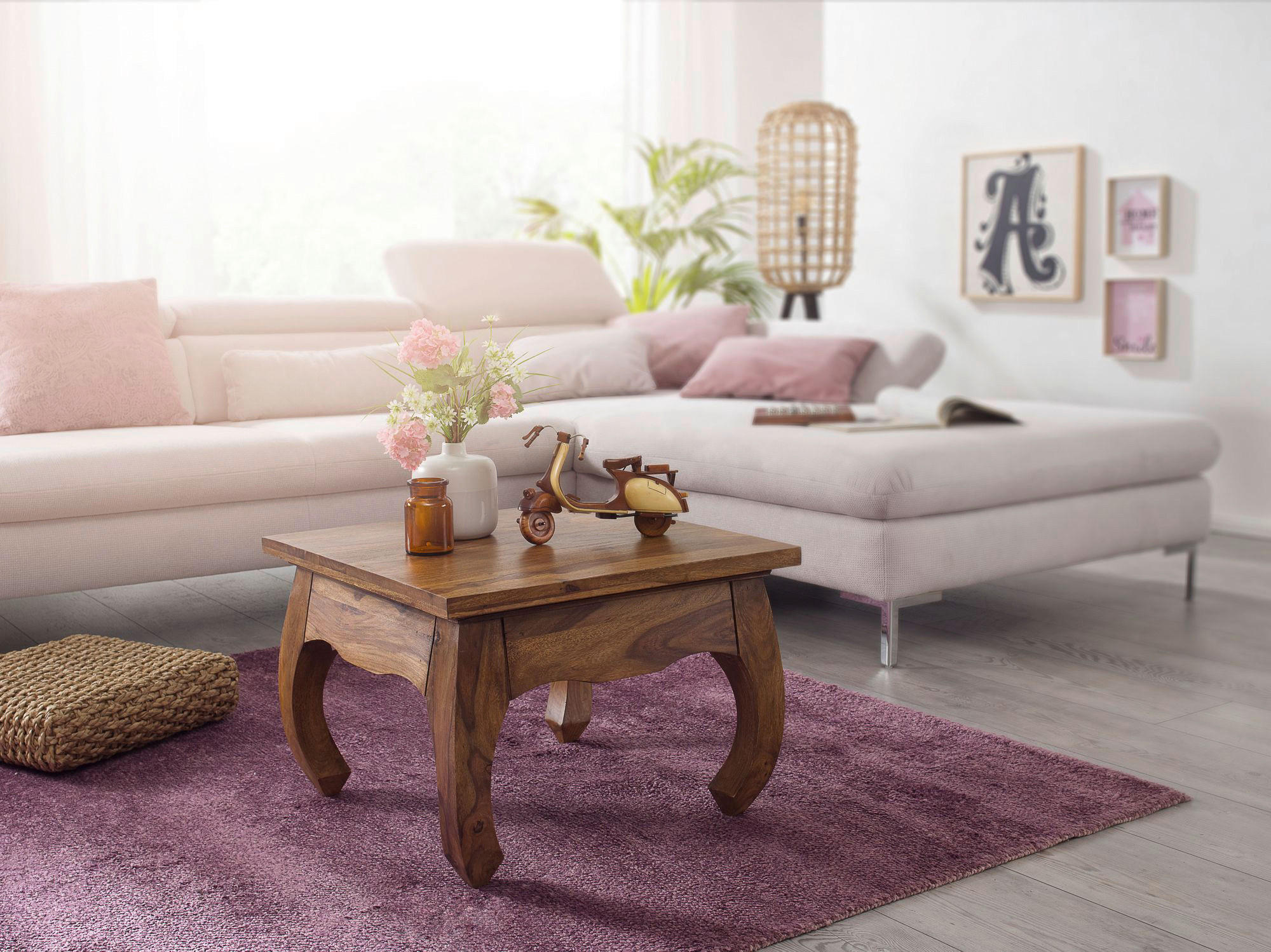 Couchtisch braun B/H/T: ca. 60x40x60 cm Couchtisch - braun (60,00/40,00/60,00cm) - Wohnling