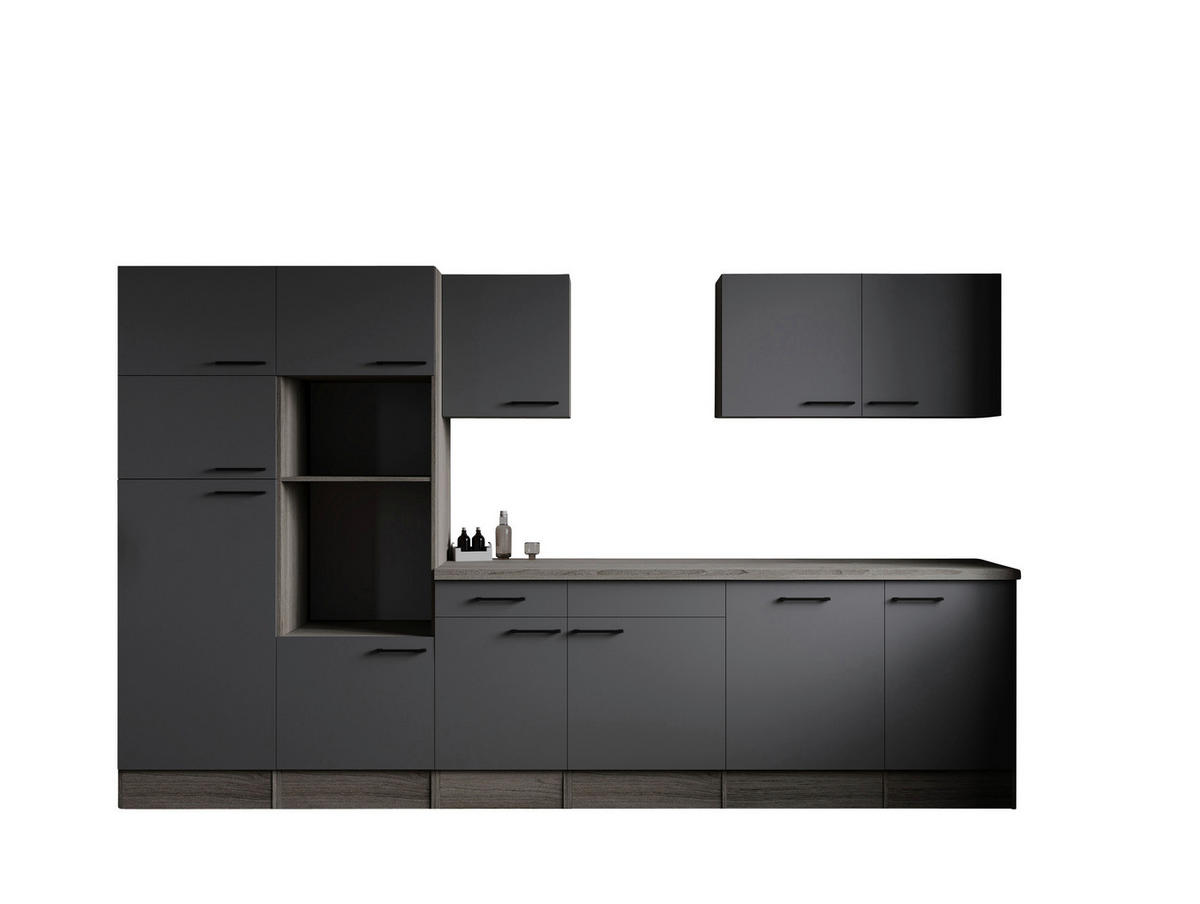 Küchenblock Oliver B/H/T: ca. 340x205x60 cm Oliver - Eiche/grau (340,00/205,00/60,00cm) - Respekta