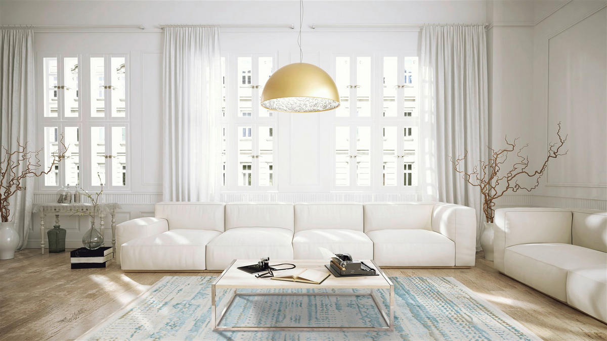 Arte Espina Kurzflorteppich Queen 200 hellblau B/L: ca. 80x150 cm Queen 200 - hellblau (80,00/150,00cm) - Arte Espina