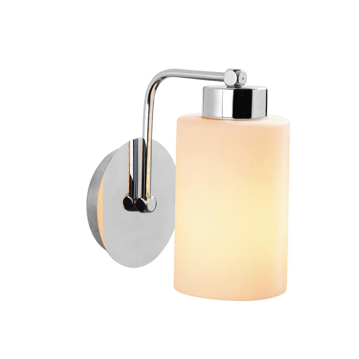 Opviq Wandleuchte Balcova silber Glas Metall B/H/T/L/D: ca. 12x20x12x12x12 cm E27 1 Brennstellen Balcova - silber (12,00/12,00/20,00cm) - Opviq