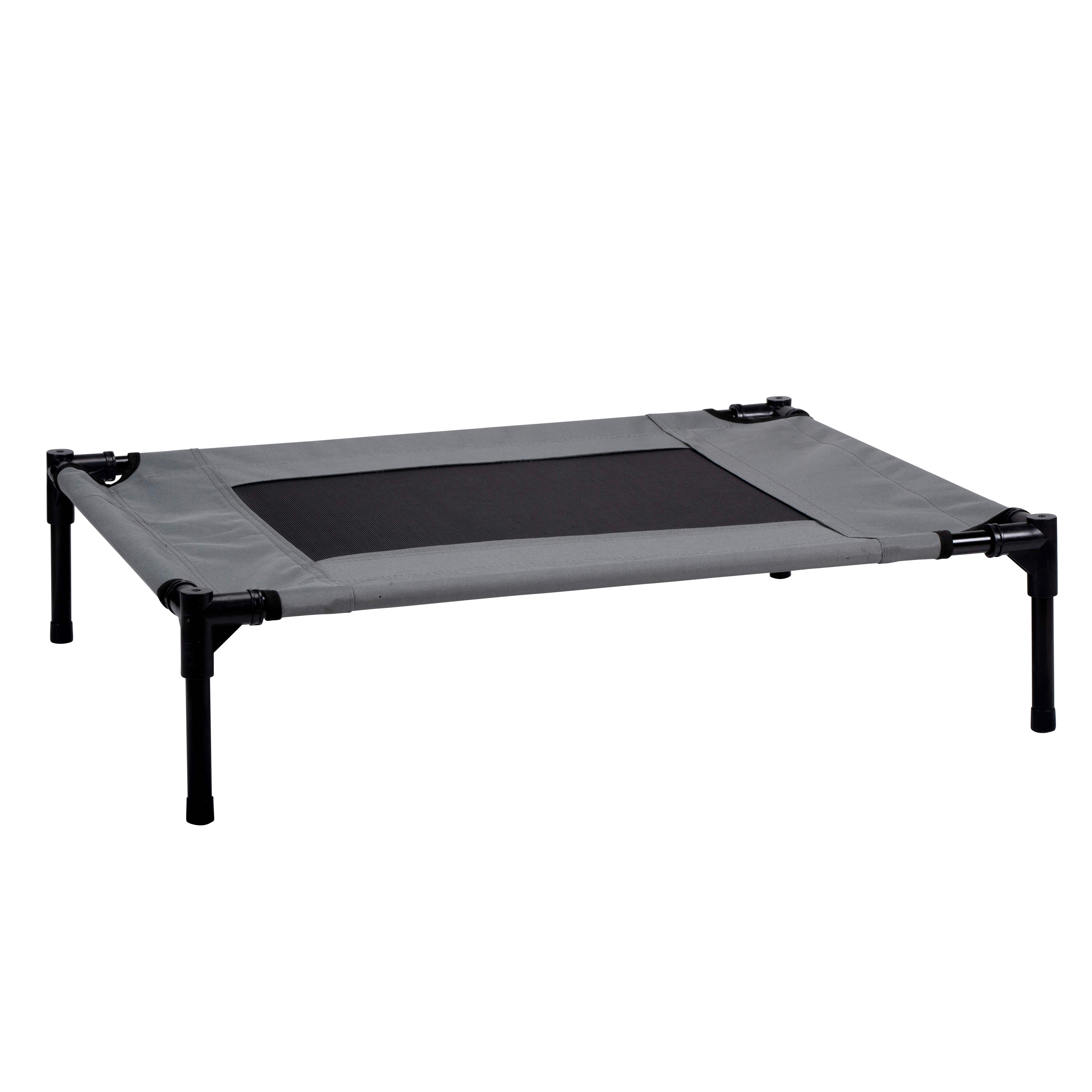 Pet Comfort Haustierbett grau Polyester B/H/L: ca. 81x17x64 cm Erhöhtes_Haustierbett_M - grau (64,00/81,00/17,00cm) - Pet Comfort