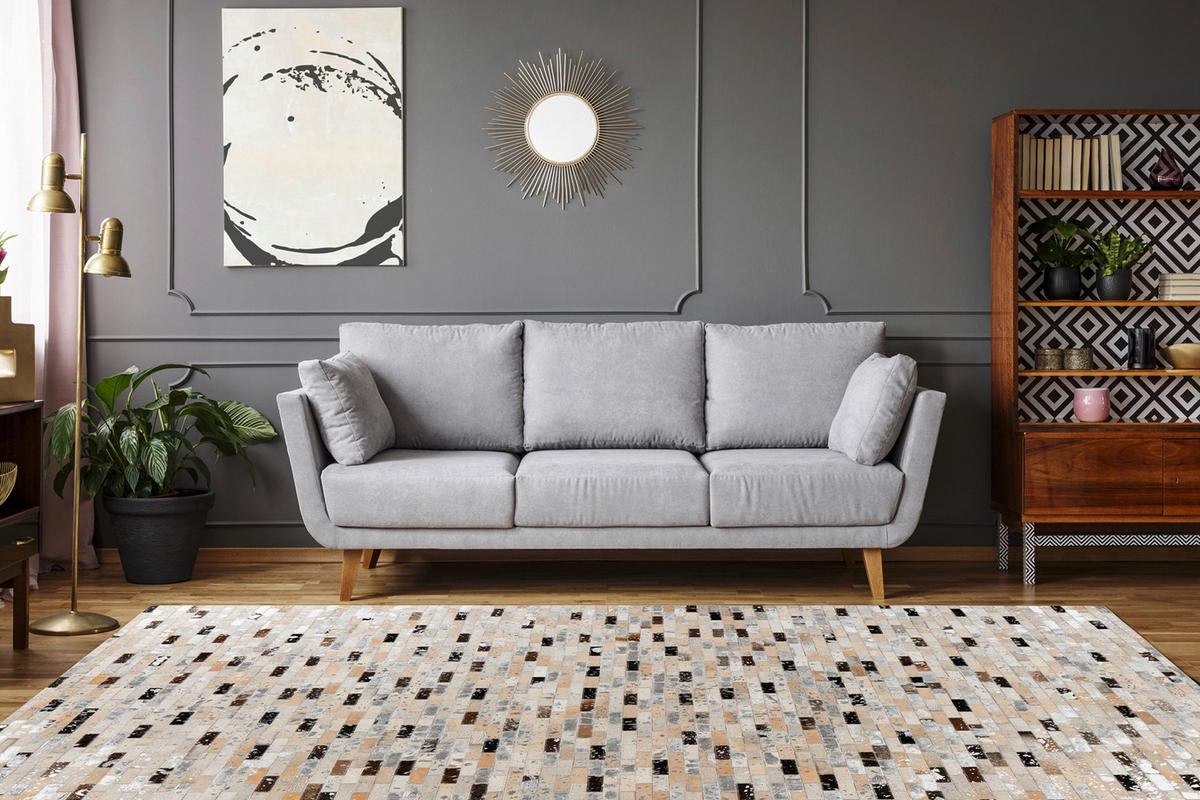 360Living Teppich Lavin multicolor B/L: ca. 120x170 cm Lavin - schwarz/multicolor (120,00/170,00cm) - 360Living