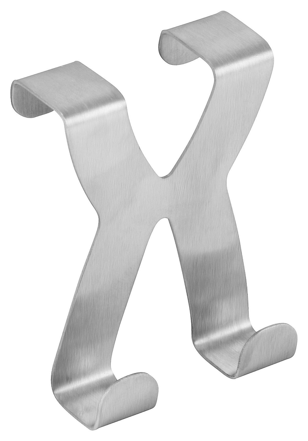 Fackelmann Türhaken silber Edelstahl B/H/L: ca. 7,9x2x17 cm Türhaken - silber (17,00/7,90/2,00cm) - Fackelmann