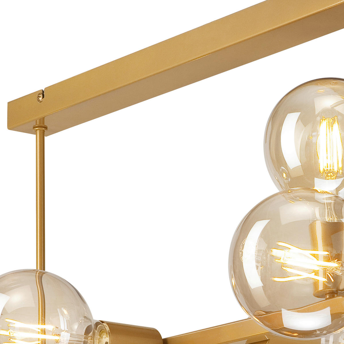 Lamkur Deckenleuchte gold Stahl B/H/L: ca. 93x39x93 cm E27 8 Brennstellen ASTRID - gold (93,00/93,00/39,00cm) - Lamkur