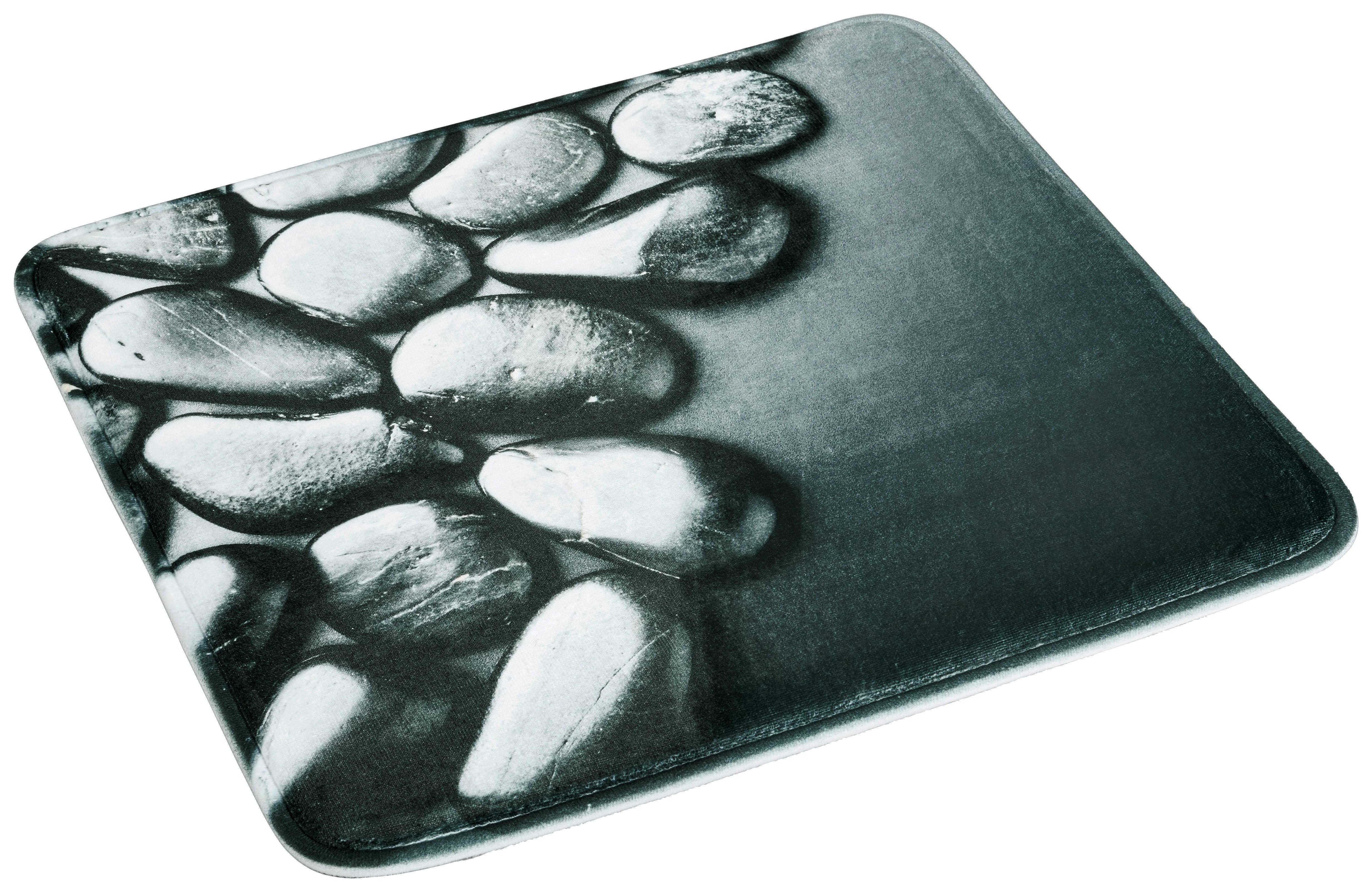 Badematte Badematte_Stein ca.50x55cm - anthrazit/silber (50,00/55,00cm)