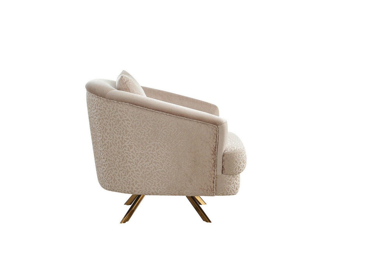 Sofa 3-2-1 Pera beige Webstoff Pera - gold/beige