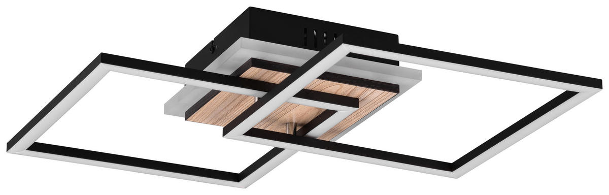 Reality LED-Deckenleuchte R62793635 Giro schwarz MDF Metall Acryl B/H/T: ca. 57x8x35 cm 1 Brennstellen Giro - schwarz (57,00/8,00/35,00cm) - Reality