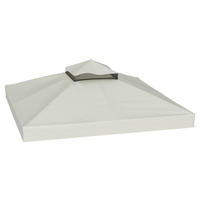 Outsunny Pavillondach hellgrau Polyester B/H/L: ca. 300x1x300 cm Pavillon Ersatzdach - hellgrau (300,00/300,00/1,00cm) - Outsunny