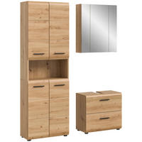 Badezimmer-Set Ice Artisan Oak Nachbildung B/H/T: ca. 135x185x30 cm Ice - (135,00/185,00/30,00cm) - xonox.home