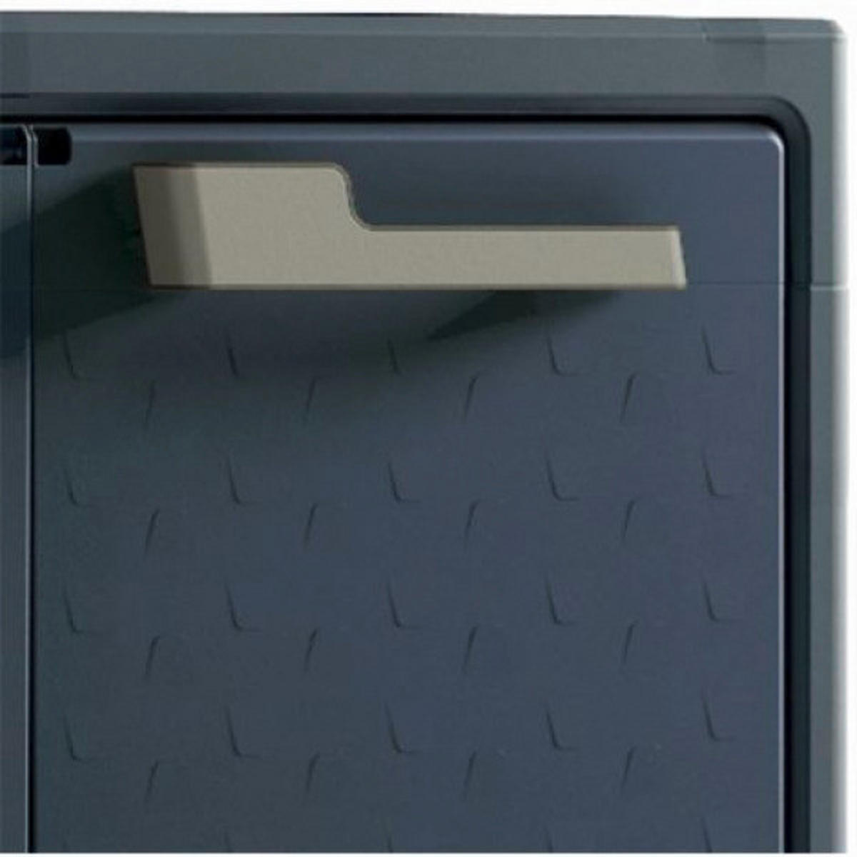Keter Kunststoffschrank Moby grau Kunststoff B/H/T: ca. 80x100x44 cm Moby - anthrazit/grün (80,00/100,00/44,00cm) - Keter