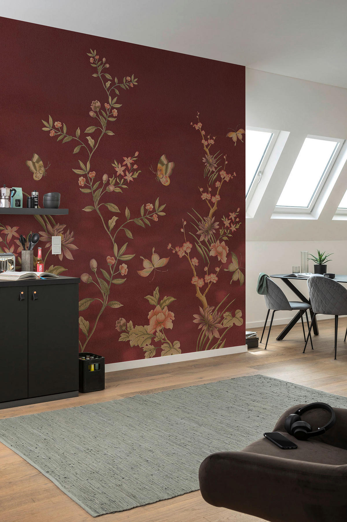 Komar Fototapete Chinoiserie B/L: ca. 250x250 cm Chinoiserie - (250,00/250,00cm) - Komar