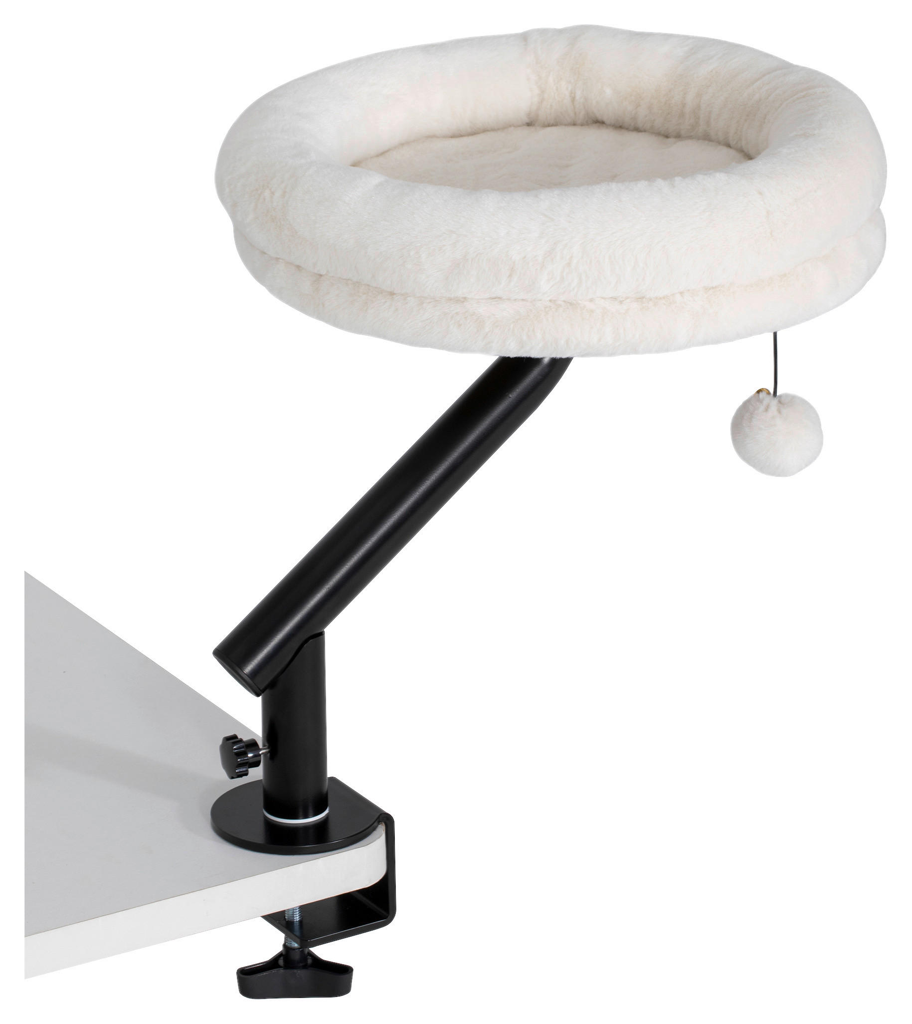 PawHut Katzen-Schreibtischbett cremeweiß Stahl B/H/L: ca. 35x48x35 cm Katzen-Schreibtischbett - cremeweiß (35,00/35,00/48,00cm) - PawHut