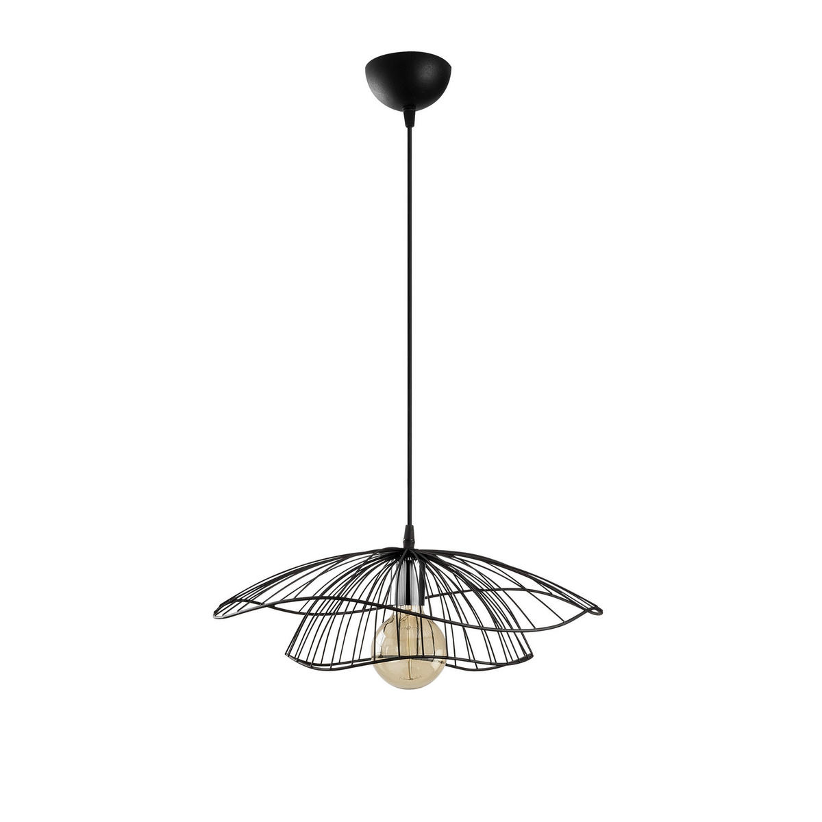 Opviq Pendelleuchte Tel schwarz Metall B/H/T/L/D: ca. 50x111x50x50x50 cm E27 1 Brennstellen Tel - schwarz (50,00/50,00/111,00cm) - Opviq