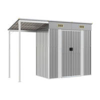 VidaXL Gartenhaus grau B/H/T: ca. 277x181x110,5 cm Gartenhaus - grau (277,00/181,00/110,50cm) - VidaXL