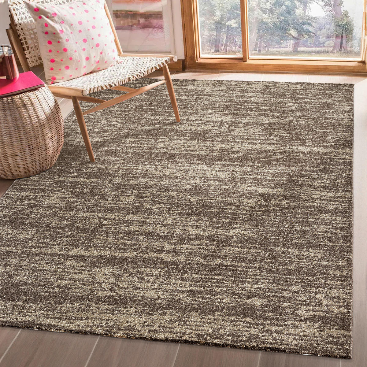 Sanat Kurzflorteppich OSLO braun B/L: ca. 80x150 cm OSLO - braun (80,00/150,00cm) - Sanat