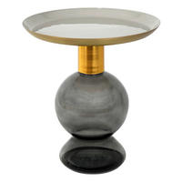 Beistelltisch Mattia creme Metall H/D: ca. 60x50 cm Mattia - creme/schwarz (50,00/60,00cm)