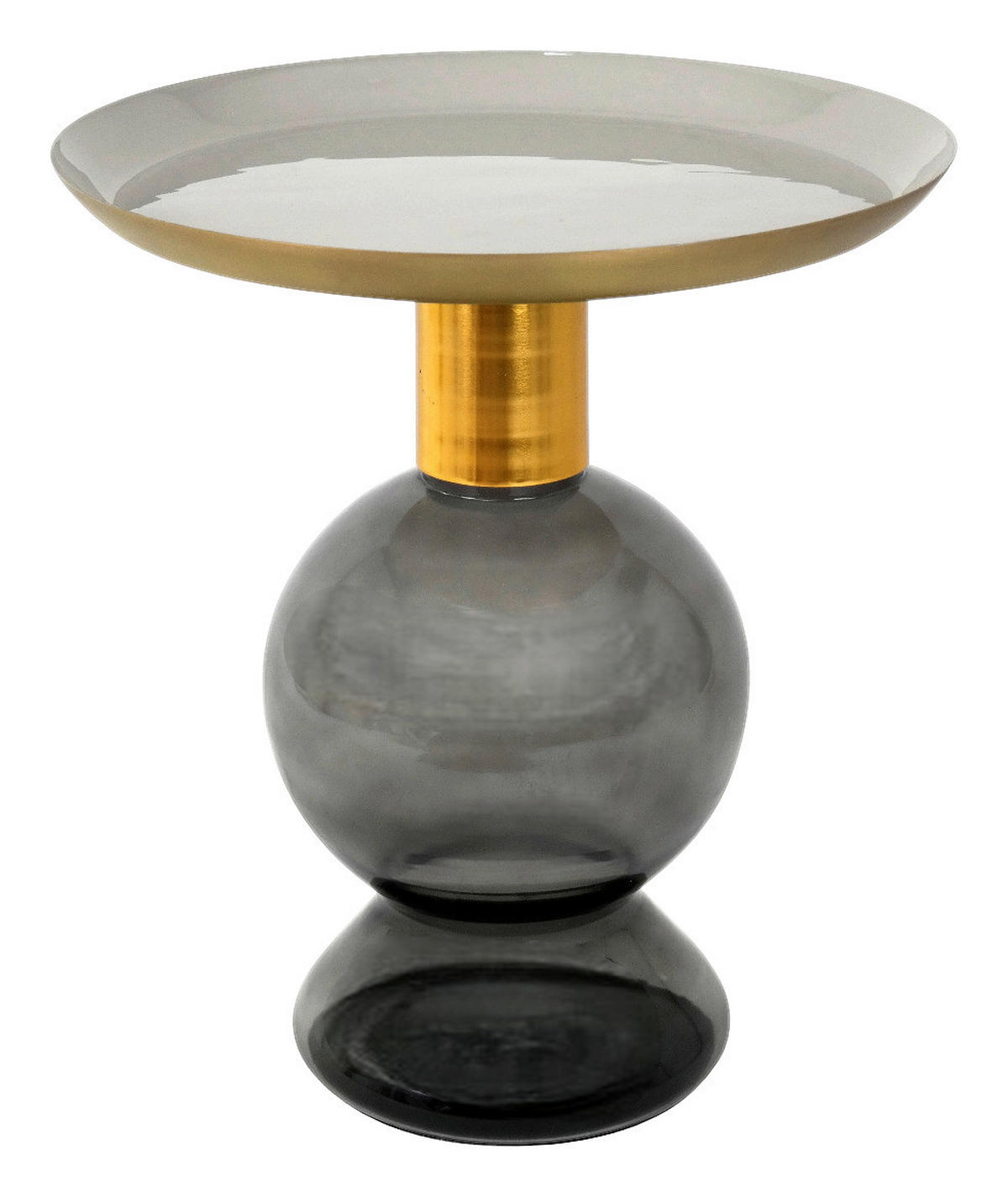Beistelltisch Mattia creme Metall H/D: ca. 60x50 cm Mattia - creme/schwarz (50,00/60,00cm)