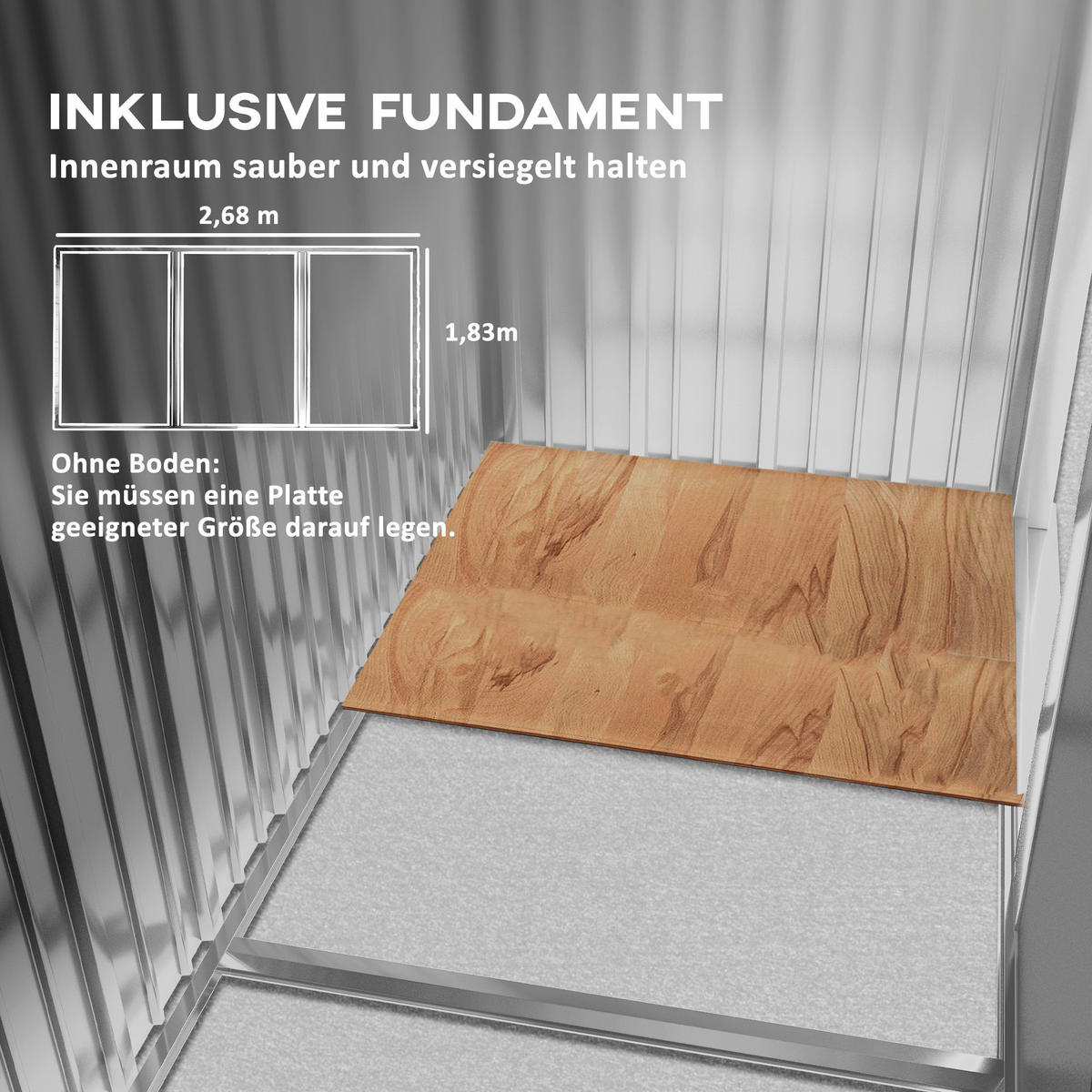 Outsunny Gerätehaus braun B/H/L: ca. 195x192x277 cm Gerätehaus - braun (277,00/195,00/192,00cm) - Outsunny
