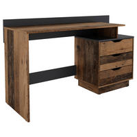 Schreibtisch BELFAST Eiche Old Wood Nachbildung anthrazit B/H/T: ca. 138x83,5x51,5 cm BELFAST - Eiche/anthrazit (138,00/83,50/51,50cm) - byLIVING