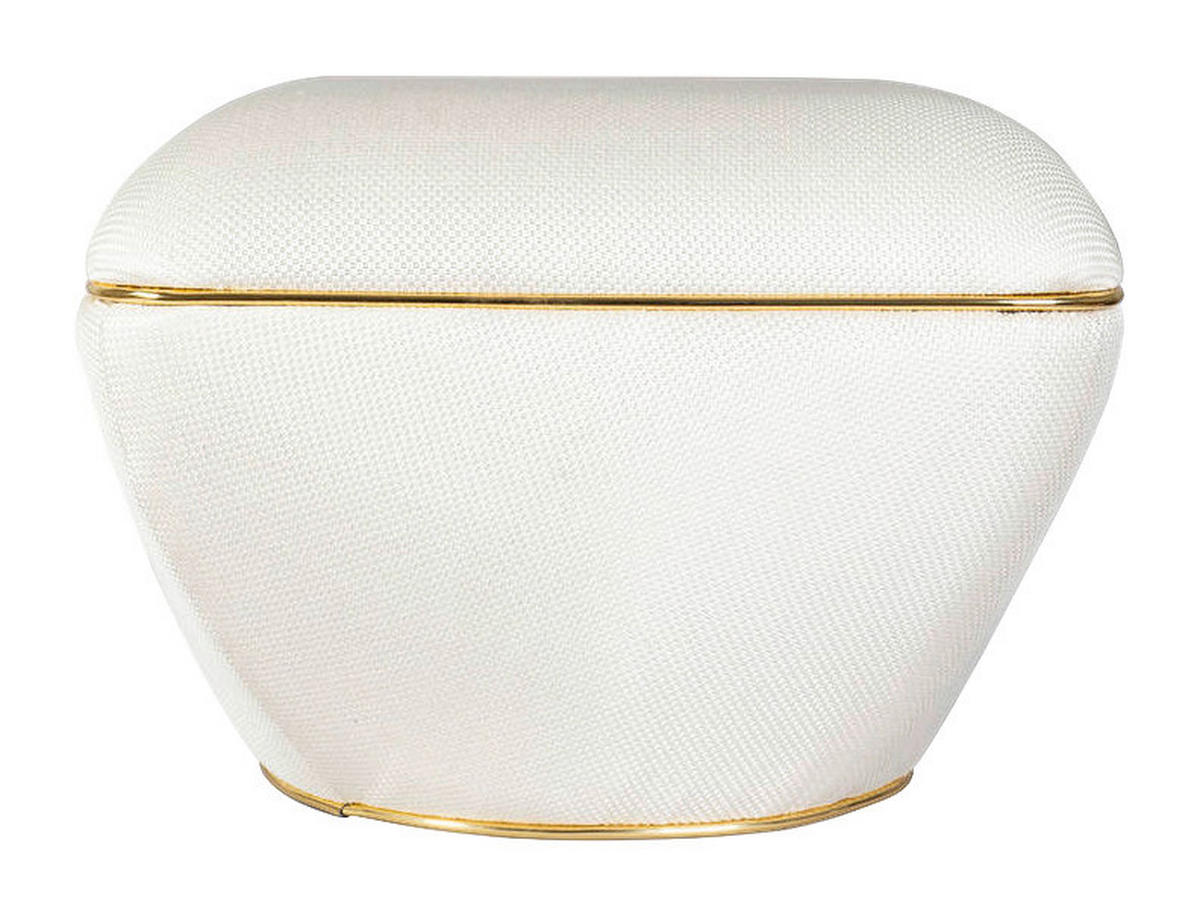 360 Living Hocker Contessa 120 elfenbein gold B/H/T: ca. 60x42,5x60 cm Contessa 120 - gold/elfenbein (60,00/42,50/60,00cm) - 360 Living