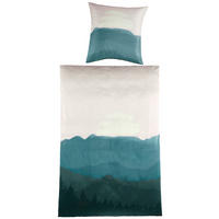 Microfaser Bettwäsche Wendebettwäsche_Microfaser_Sundown - beige/grün (135,00/200,00cm) - beau rêve