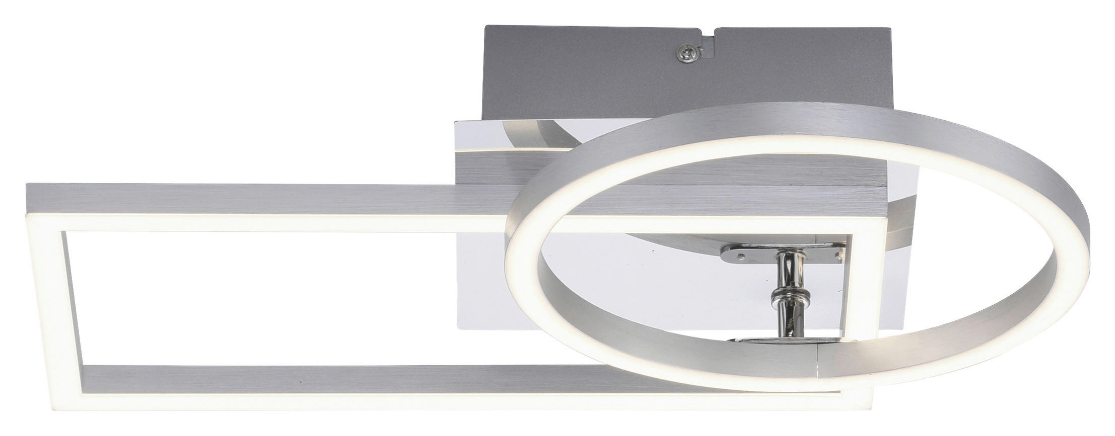 Just Light Deckenleuchte 14031-55 Iven stahlfarbig Kunststoff Eisen Aluminium B/H/L: ca. 26x8x27 cm Iven - stahlfarbig (27,00/26,00/8,00cm) - Just Light